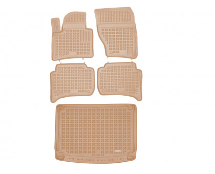 Rezaw-Plast Floor Mats for 2011-2018 Porsche Cayenne Car Mats & Cargo Mat Beige