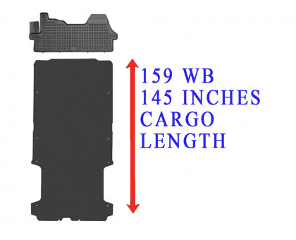 Rezaw-Plast Floor Mats Cargo Liner Set for Dodge Ram Promaster 159WB Black 2014-2022