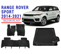 REZAW PLAST Floor Mats Set for Range Rover Sport 2014-2021 Durable Protection Odor