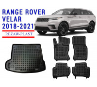 REZAW PLAST Floor Liners for Range Rover Velar 2018-2021 Custom Fit Black