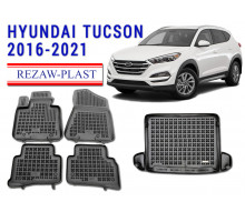 REZAW PLAST Floor Liners Set for Hyundai Tucson 2016-2021 Durable Custom Fit Design