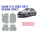 REZAW PLAST Custom Fit Floor Mats for Saab 9-3 2002-2011 Sedan All Weather Gray  