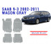 REZAW PLAST Rubber Mats for Saab 9-3 2002-2011 Wagon Durable Gray