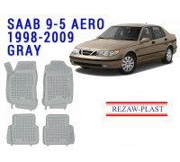 REZAW PLAST Custom Fit Car Mats for Saab 9-5 Aero 1998-2009 All-Season Protection Odor