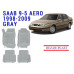 REZAW PLAST Custom Fit Car Mats for Saab 9-5 Aero 1998-2009 Custom Fit Gray