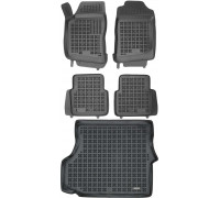 Rezaw-Plast Car Mats for 1998-2009 Saab 9-5 Floor Mats & Cargo Mat Sedan Anti-Slip Black