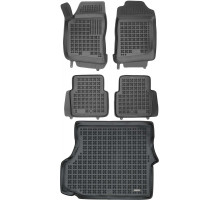 Rezaw-Plast Car Mats for 1998-2009 Saab 9-5 Floor Mats & Cargo Mat Sedan Anti-Slip Black