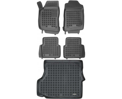 Rezaw-Plast Car Mats for 1998-2009 Saab 9-5 Floor Mats & Cargo Mat Sedan Anti-Slip Black