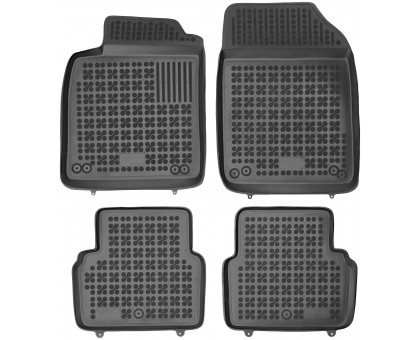 Rezaw-Plast Rubber Floor Mats for 2002-2011 Saab 9-3 Car Mats Sedan Tailored Black