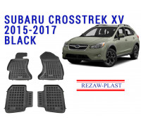 Rezaw-Plast  Rubber Floor Mats Set for Subaru Crosstrek XV 2015-2017 Black