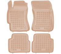 Rezaw-Plast Rubber Car Mats for 2009-2013 Subaru Forester Floor Mats Anti-Slip Beige