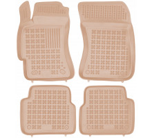 Rezaw-Plast Rubber Car Mats for 2009-2013 Subaru Forester Floor Mats Anti-Slip Beige