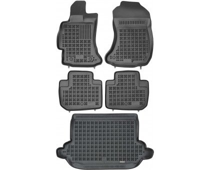 Rezaw-Plast Floor Mats for 2014-2018 Subaru Forester Car Mats & Cargo Mat Durable Black