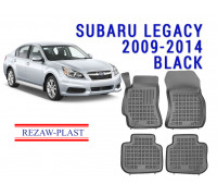 REZAW PLAST Rubber Floor Liners Set for Subaru Legacy 2009-2014 Durable Non-Slip