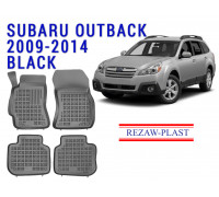 Rezaw-Plast  Rubber Floor Mats Set for Subaru Outback 2009-2014 Black