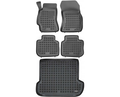 Rezaw-Plast Car Mats for 2015-2019 Subaru Outback Floor Mats & Cargo Mat All Season Black