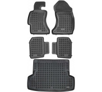 Rezaw-Plast Car Mats Set for 2014-2021 Subaru WRX STI Floor Mats & Cargo Mat Black