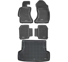 Rezaw-Plast Car Mats Set for 2014-2021 Subaru WRX STI Floor Mats & Cargo Mat Black