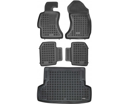 Rezaw-Plast Car Mats Set for 2014-2021 Subaru WRX STI Floor Mats & Cargo Mat Black