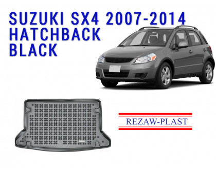 REZAW PLAST Trunk Mat for Suzuki SX4 2007-2014 Hatchback Durable Black