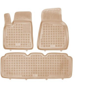 Rezaw-Plast Car Mats for 2012-2024 Tesla Model S Floor Mats Odorless Beige