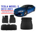 REZAW PLAST Floor Mats, Cargo Liner for Tesla Model S 2012-2021 Durable Black