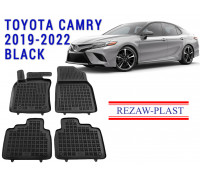 Rezaw-Plast Rubber Floor Mats Set for Toyota Camry 2019-2021 Black