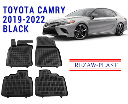 REZAW PLAST Custom Fit Floor Mats for Toyota Camry 2019-2022 All-Weather Odorless