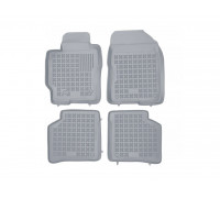 Rezaw-Plast Rubber Floor Mats for 2003-2009 Toyota Prius Car Mats Custom Fit Gray