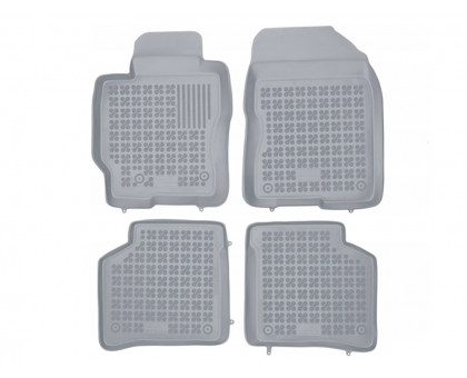 Rezaw-Plast Rubber Floor Mats for 2003-2009 Toyota Prius Car Mats Custom Fit Gray