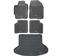 Rezaw-Plast Rubber Car Mats for 2003-2009 Toyota Prius Floor Mats & Cargo Mat Black