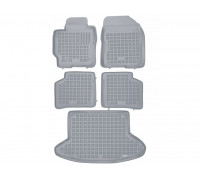 Rezaw-Plast Floor Mats for 2003-2009 Toyota Prius Car Mats & Cargo Mat Tailored Gray