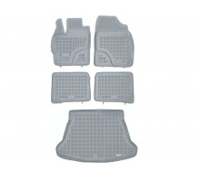 Rezaw-Plast Floor Mats for 2010-2015 Toyota Prius Car Mats & Cargo Mat Anti-Slip Gray