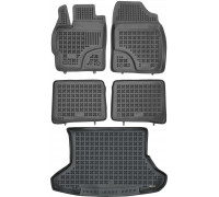 Rezaw-Plast Car Floor Mats for 2010-2015 Toyota Prius Floor Mats All Season Black