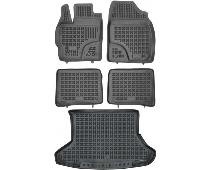 Rezaw-Plast Car Floor Mats for 2010-2015 Toyota Prius Floor Mats All Season Black