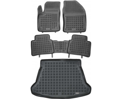 Rezaw-Plast Car Mats for 2016-2023 Toyota Prius Floor Mats & Cargo Mat All Season Black