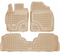 Rezaw-Plast Rubber Car Mats for 2012-2018 Toyota Prius V Floor Mats Durable Beige