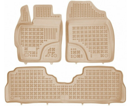 Rezaw-Plast Rubber Car Mats for 2012-2018 Toyota Prius V Floor Mats Durable Beige