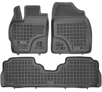 Rezaw-Plast Rubber Car Mats for 2012-2018 Toyota Prius V Floor Mats Tailored Black