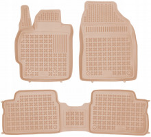 Rezaw-Plast Rubber Car Mats for 2009-2013 Toyota Corolla Floor Mats All Season Beige