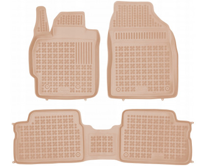 Rezaw-Plast Rubber Car Mats for 2009-2013 Toyota Corolla Floor Mats All Season Beige