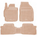 Rezaw-Plast Rubber Car Mats for 2009-2013 Toyota Corolla Floor Mats All Season Beige