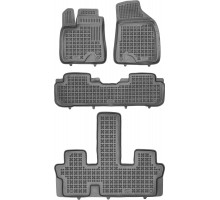 Rezaw-Plast Car Mat for 2014-2019 Toyota Highlander Floor Mats 3 Rows Durable Black