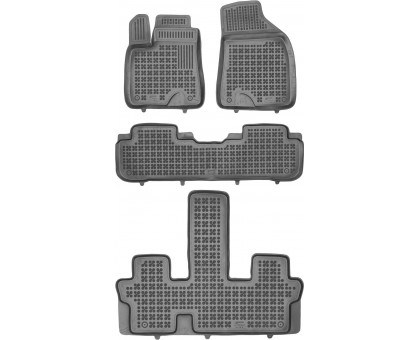 Rezaw-Plast Car Mat for 2014-2019 Toyota Highlander Floor Mats 3 Rows Durable Black