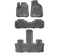 REZAW PLAST SUV Liners Set for Toyota Highlander 2014-2019 3 Rows Floor Mats Durable Black 