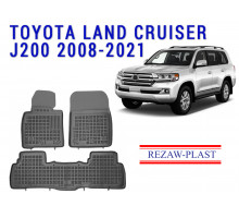 REZAW PLAST All-Weather Rubber Mats for Toyota Land Cruiser J200 2008-2021 Molded