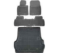 Rezaw-Plast Car Mats for 2008-2021 Toyota Land Cruiser Floor Mats & Cargo Mat J200 Black