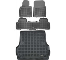 Rezaw-Plast Car Mats for 2008-2021 Toyota Land Cruiser Floor Mats & Cargo Mat J200 Black