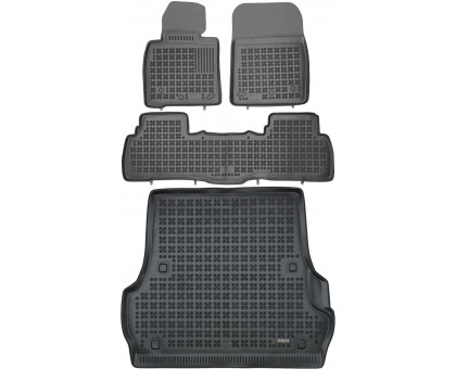 Rezaw-Plast Car Mats for 2008-2021 Toyota Land Cruiser Floor Mats & Cargo Mat J200 Black