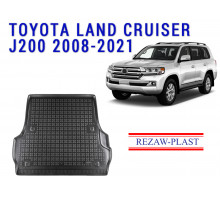 Rezaw-Plast  Rubber Trunk Mat for Toyota Land Cruiser J200 2008-2021 Black